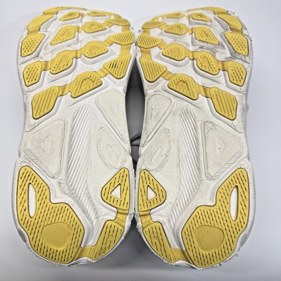 Hoka One One Clifton 9 Womens 9.5 B White Yellow Running Shoes Sneakers - Picture 14 of 16